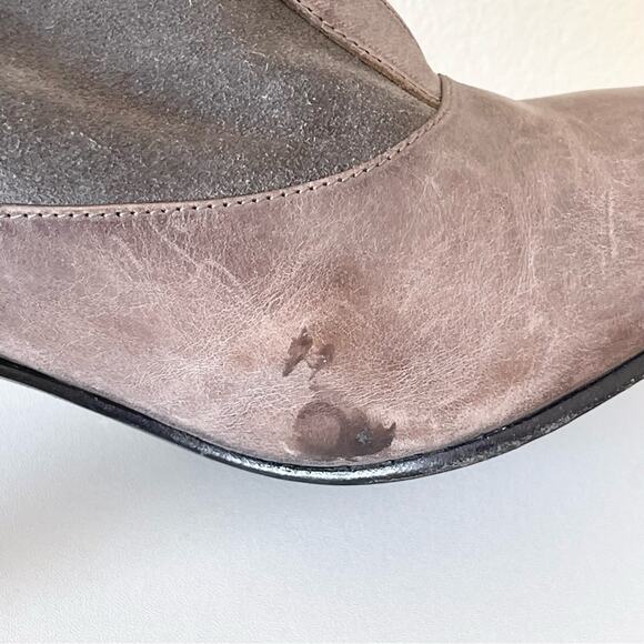 Day Birger et Mikkelsen Leather Ankle Booties Gray Brown Woman size 38 - Picture 4 of 9